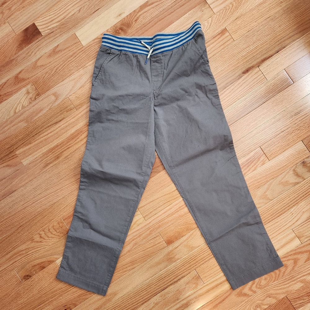 Boys size 10-12 Husky Land's End pull on grey pants NWOT